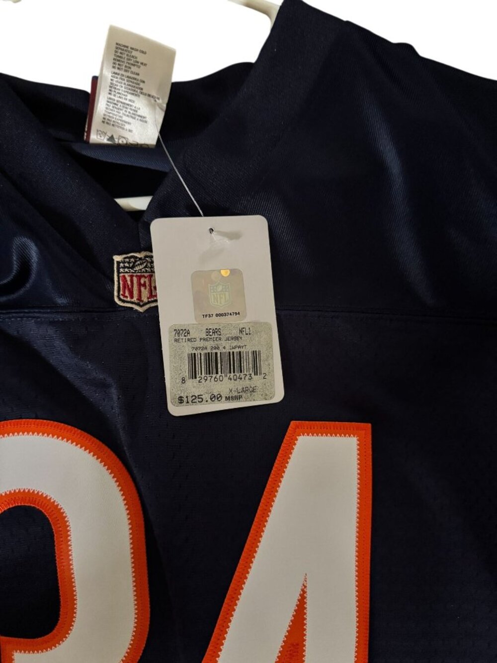 Walter Payton Chicago Bears Throwback Jersey Reebok NFL Vintage Collection XL NW - Picture 4 of 9